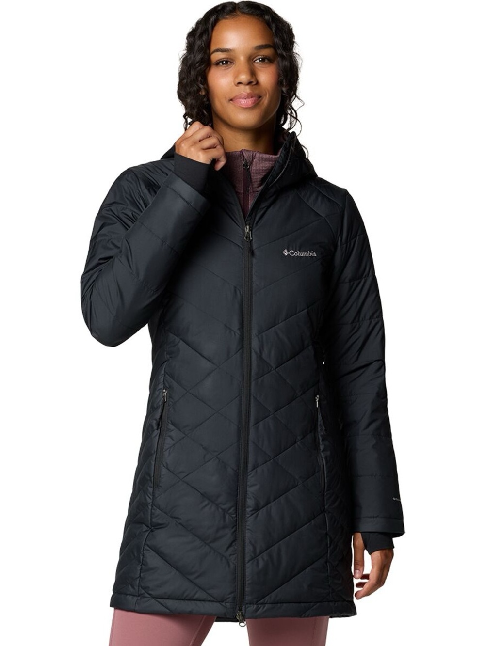 Columbia Black Quilted Insulated Long Puffer Coat - Picture 1 of 7